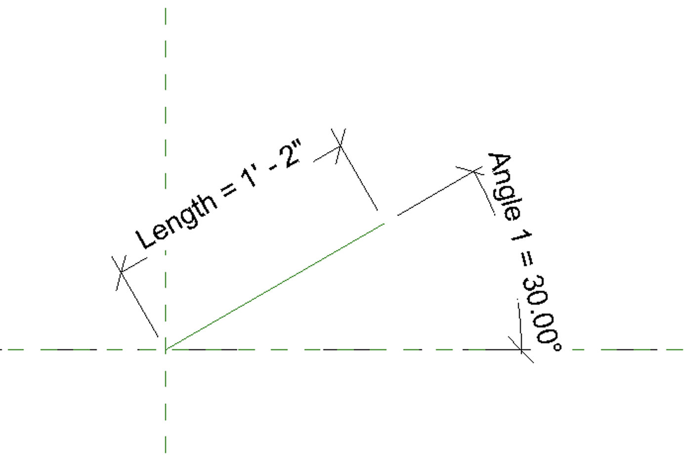 Reference line flexes in length and rotation
